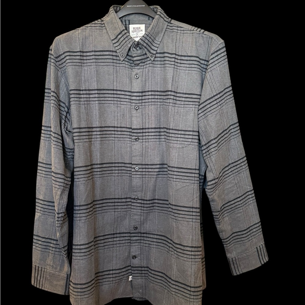 Blake Shelton X Lands’ End Plaid Flannel Button-Down Shirts XXLT Lot 2 - Picture 14 of 15